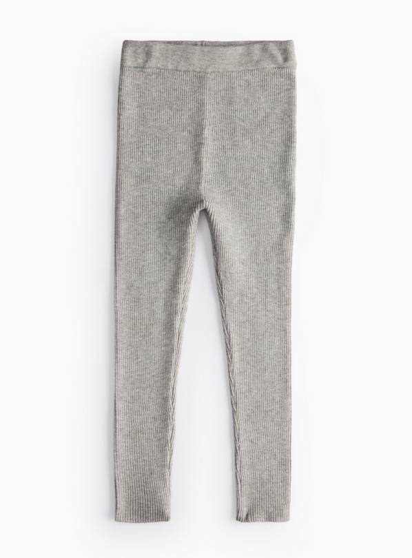 Light Grey Ribbed Leggings 12 years