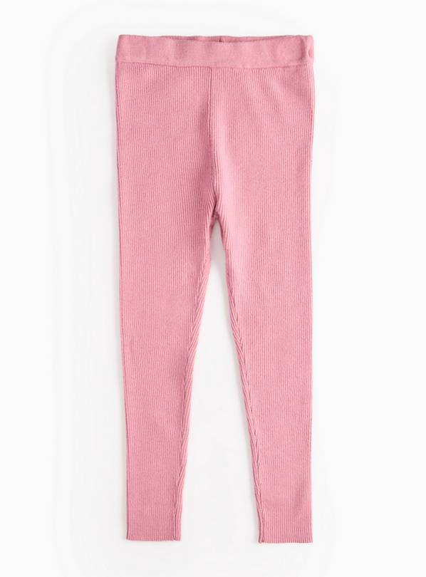 Pink Ribbed Leggings 5 years