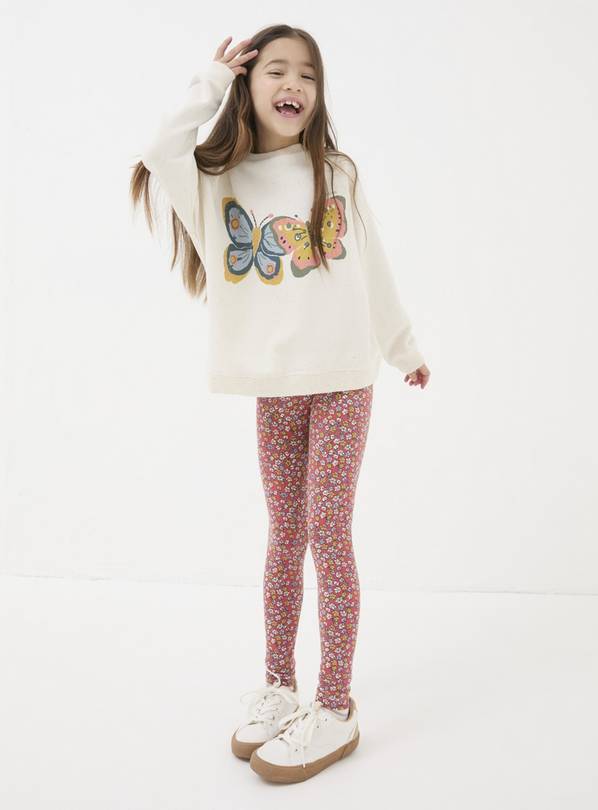 FATFACE 2 Pack Ditsy Floral Leggings 5-6 Years