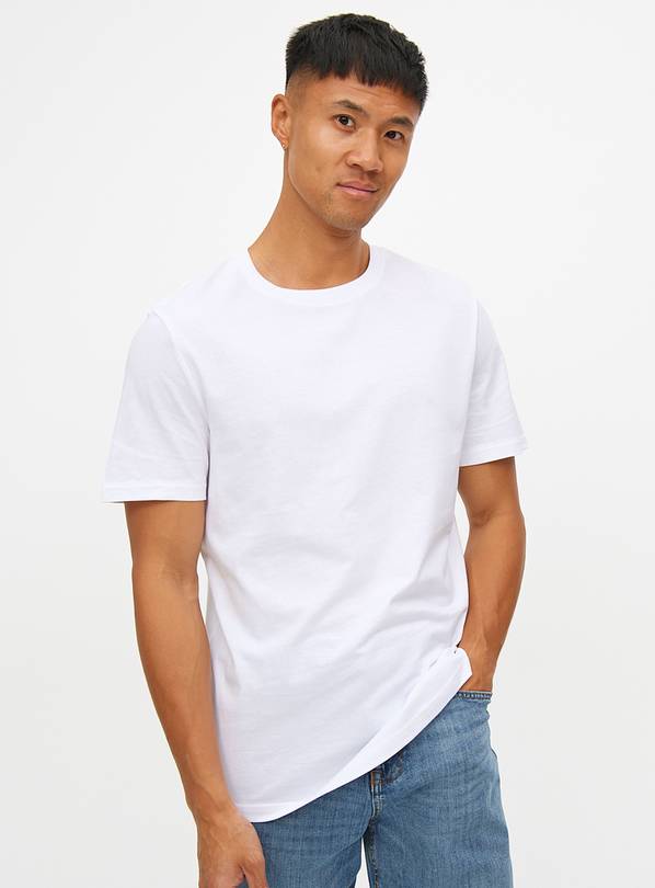 White Plain Core Short Sleeve T-Shirt L