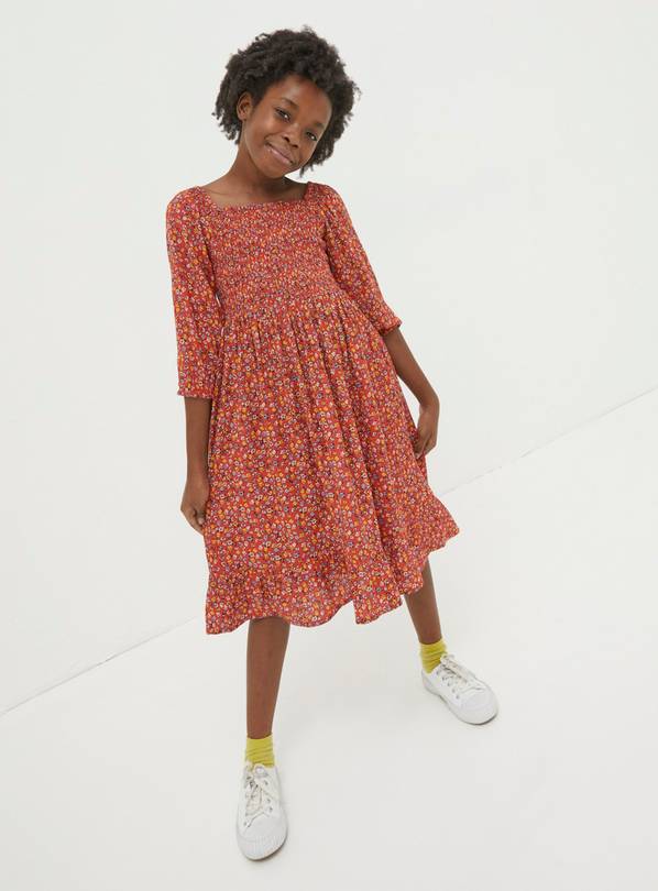 FATFACE Adele Floral Printed Dress 8-9 years