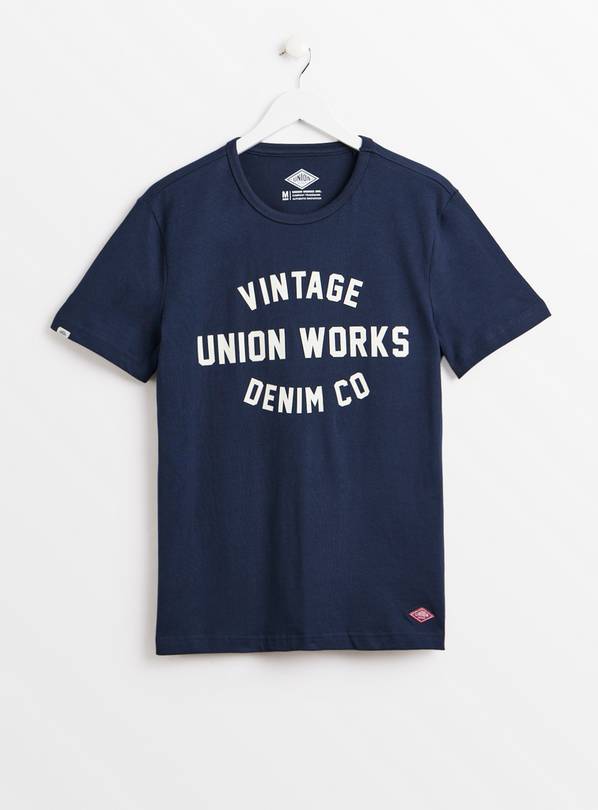 UNION WORKS Navy Salute Graphic T-Shirt XL