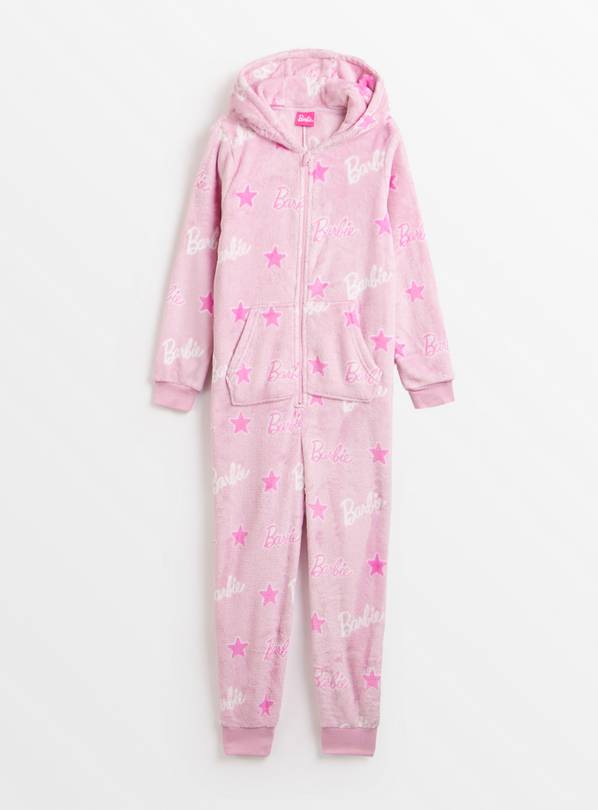 Barbie Pink Star Print Fleece All-In-One 4-5 years