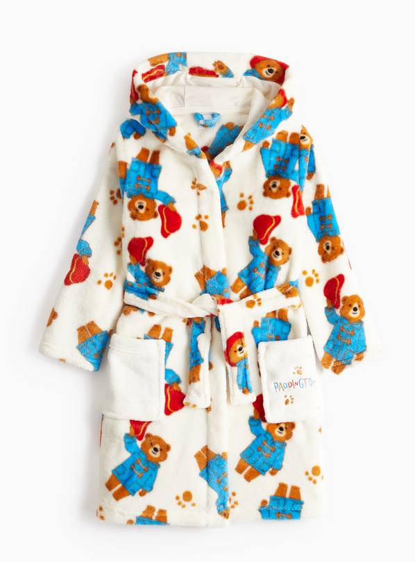 Paddington Bear Cream Printed Fleece Dressing Gown 3-4 years