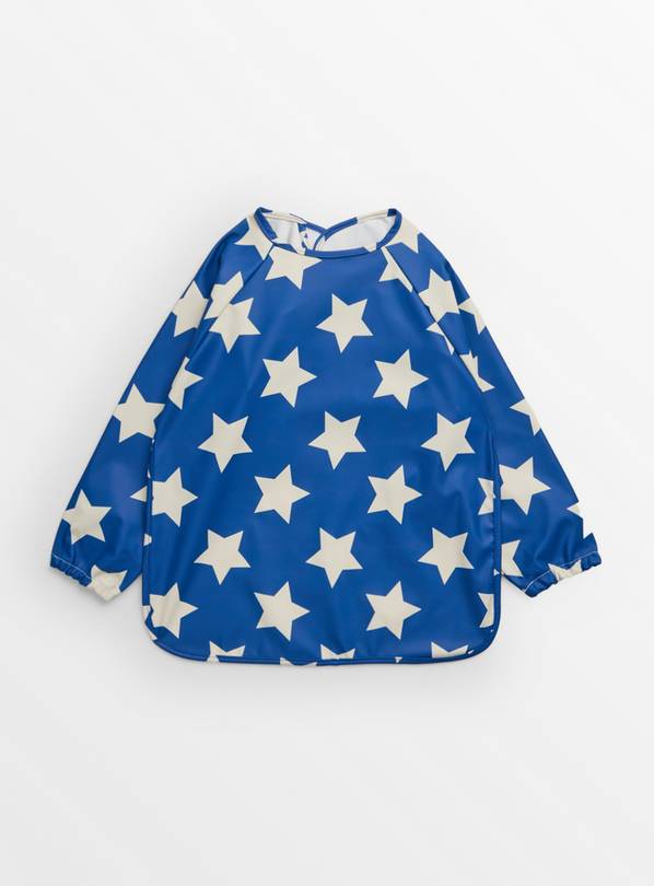 Blue Star Print Long Sleeve Bib One Size