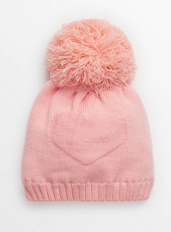 Pink Knitted Bobble Hat 1-2 years