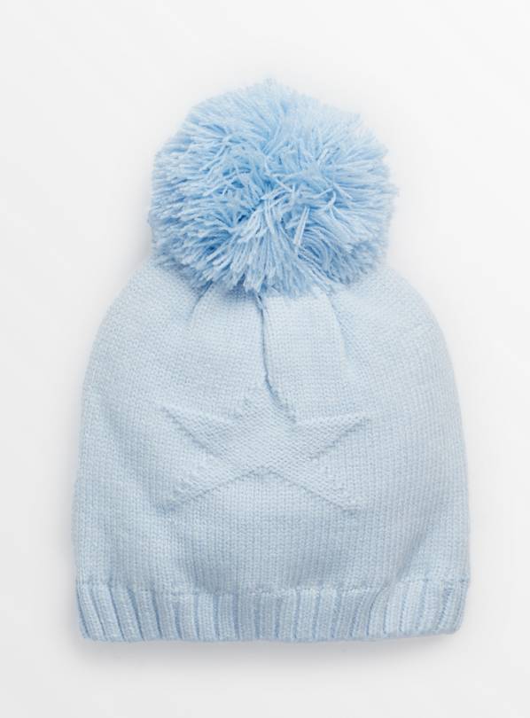 Blue Knitted Bobble Hat 3-6 months