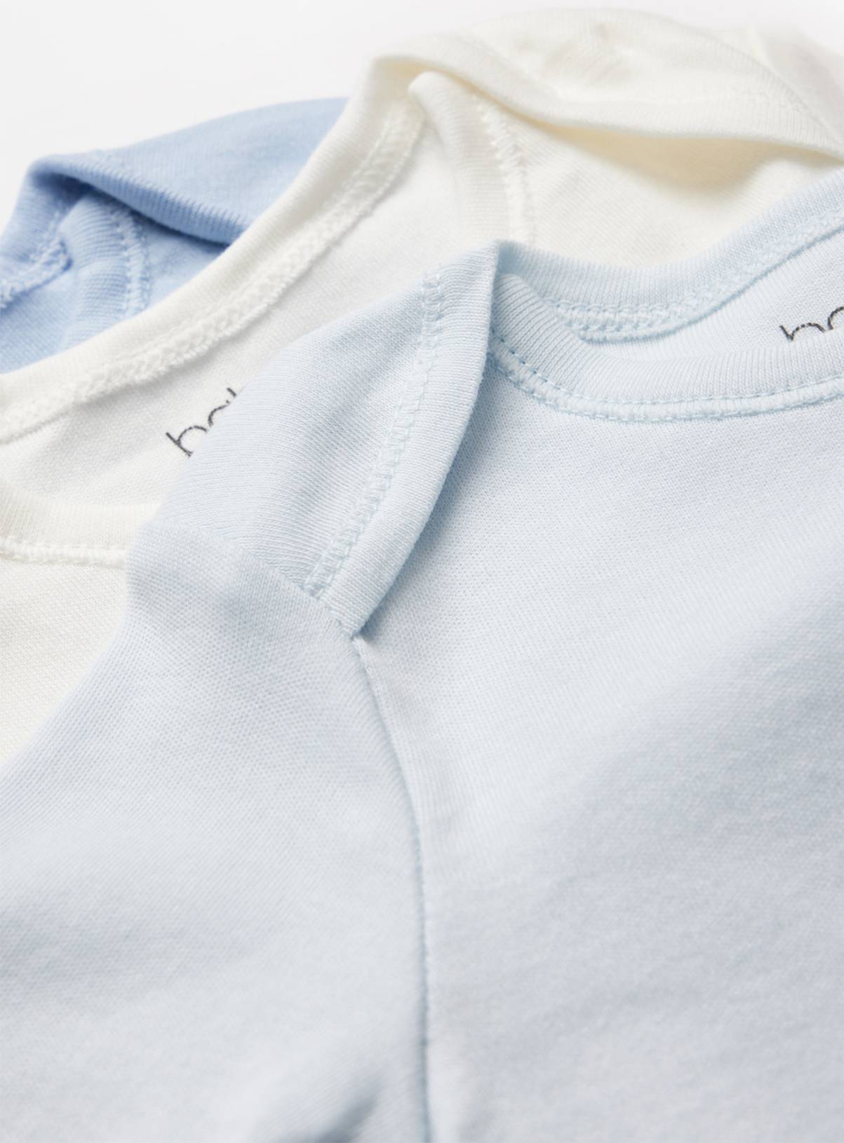 Blue Long Sleeve Bodysuit 7 Pack 9-12 months - Image 2