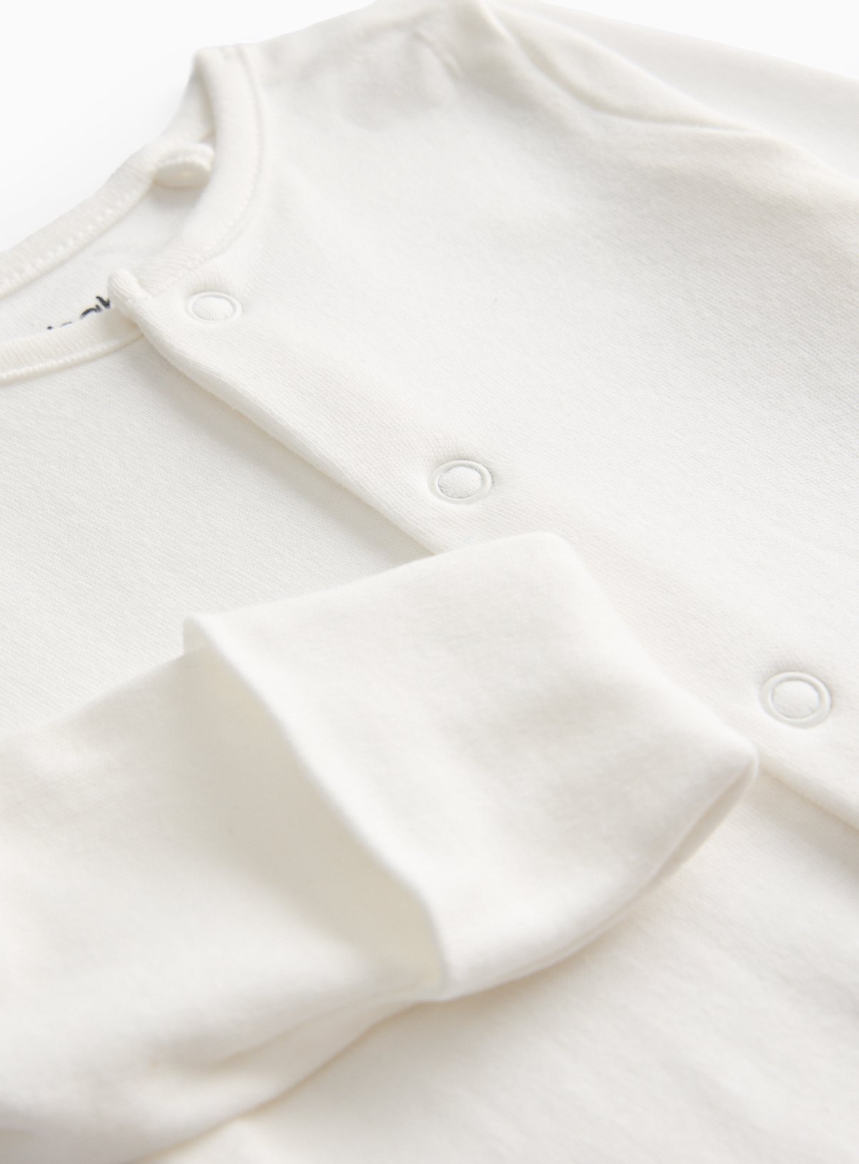 White Long Sleeve Sleepsuits 7 Pack 9-12 months - Image 2 thumbnail