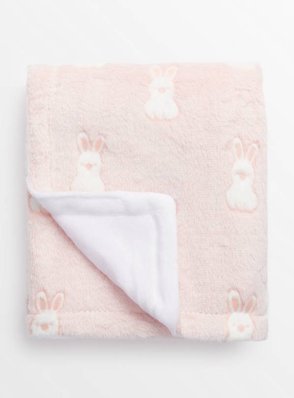 Buy Pink Bunny Print Fleece Blanket One Size Accessories Tu