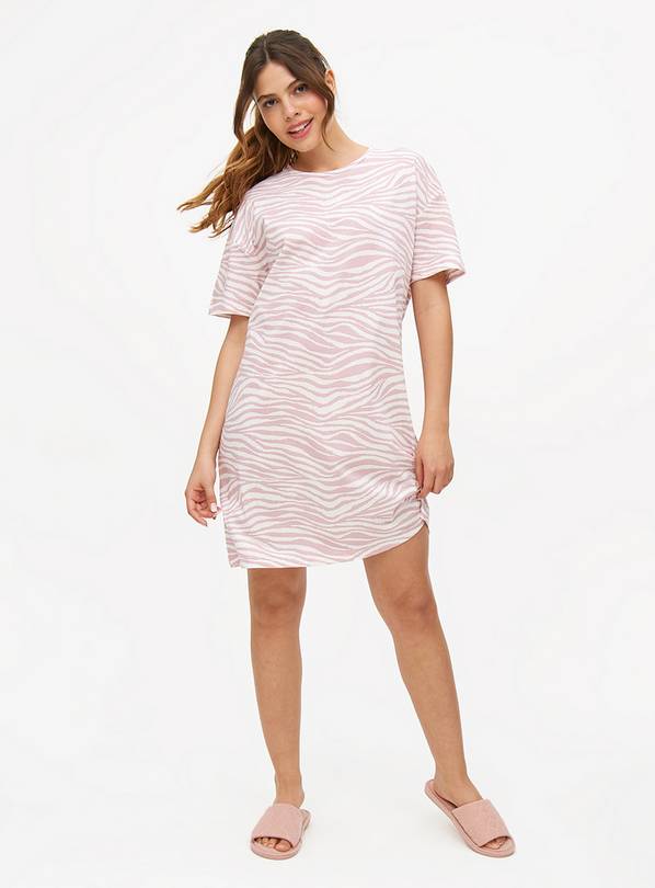 Pink Zebra Print Nightdress M