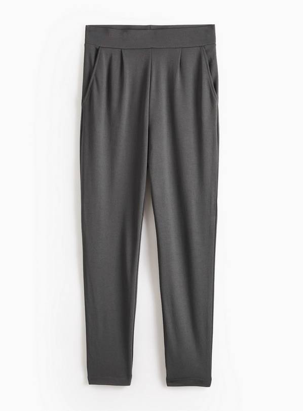 PETITE Charcoal Ponte Tapered Leg Trousers 22