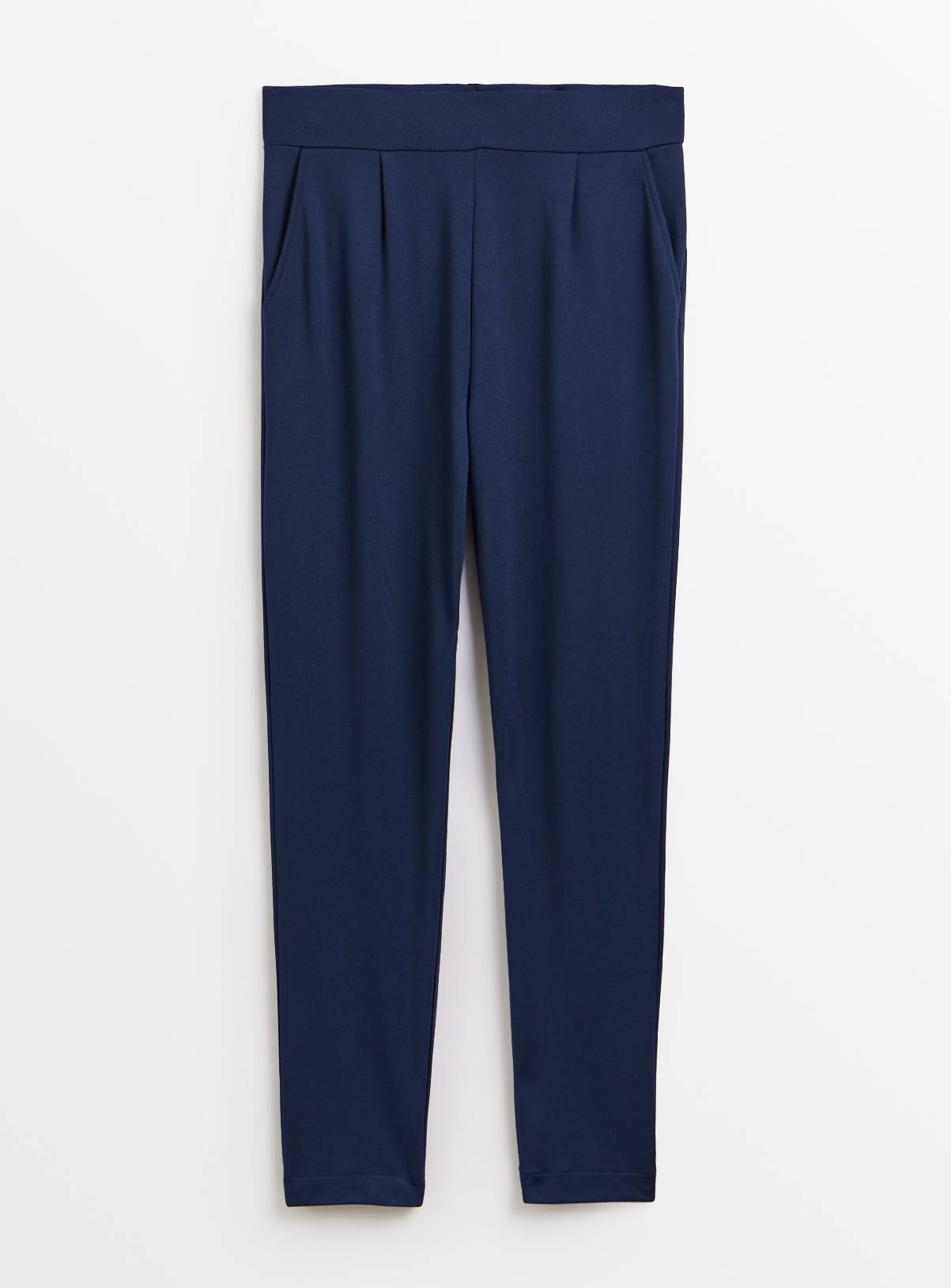 PETITE Navy Ponte Tapered Leg Trousers 18 - Image 1