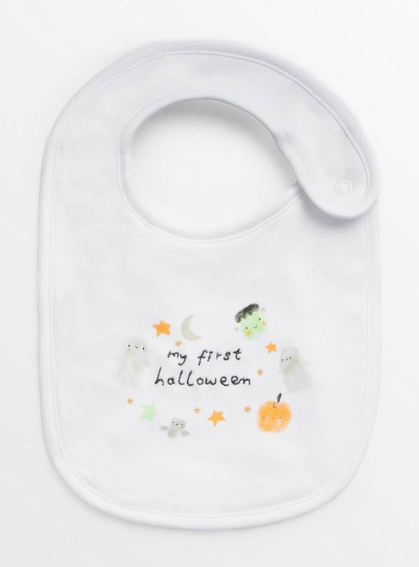 White My First Halloween Bib One Size