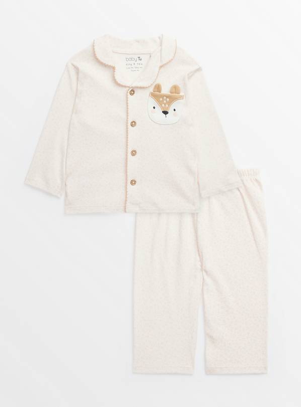 Pink Bunny Pocket Traditional Pyjamas 3-6 months