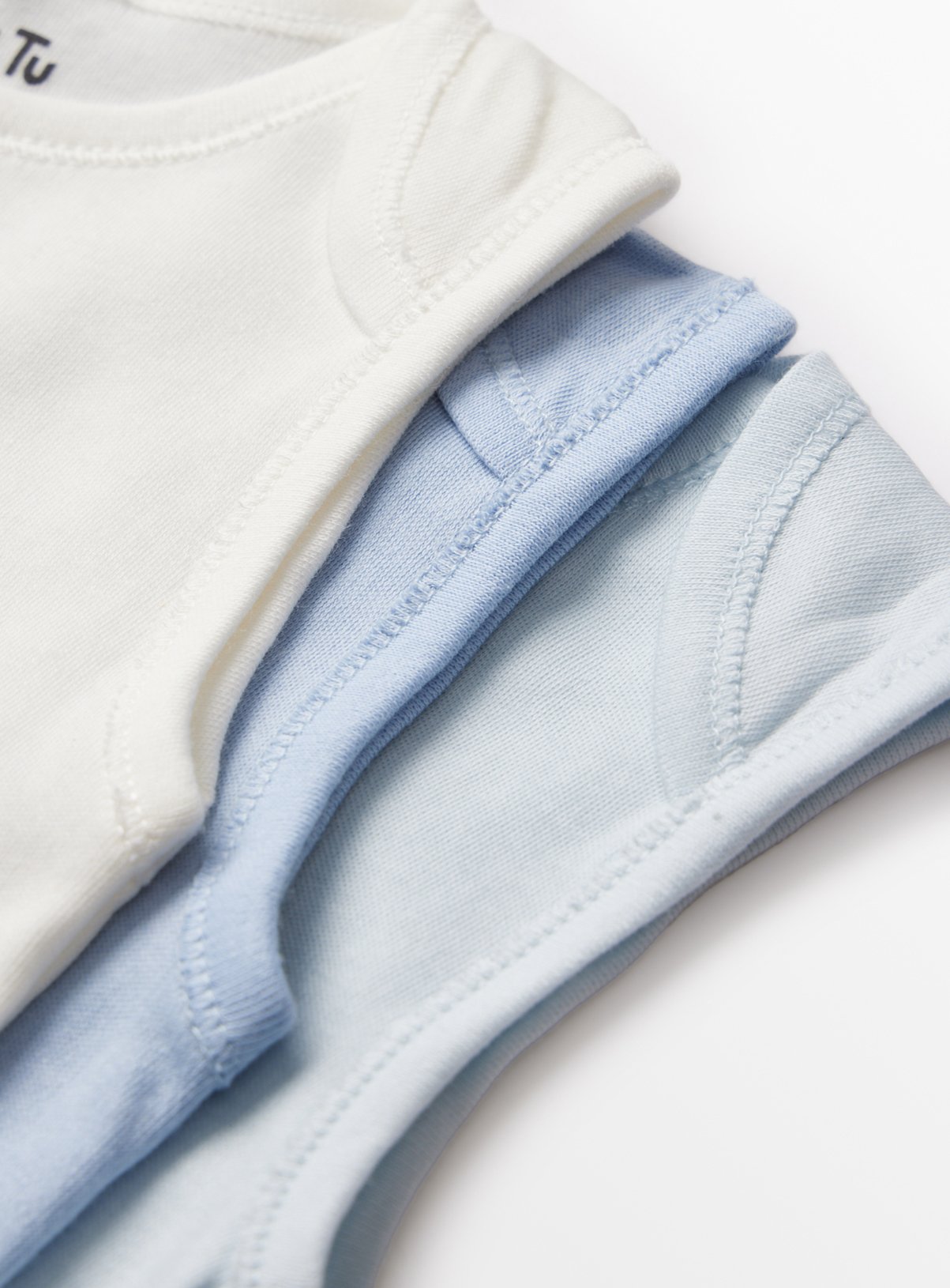 Blue Sleeveless Bodysuit 7 Pack Up to 1 mth - Image 2 thumbnail