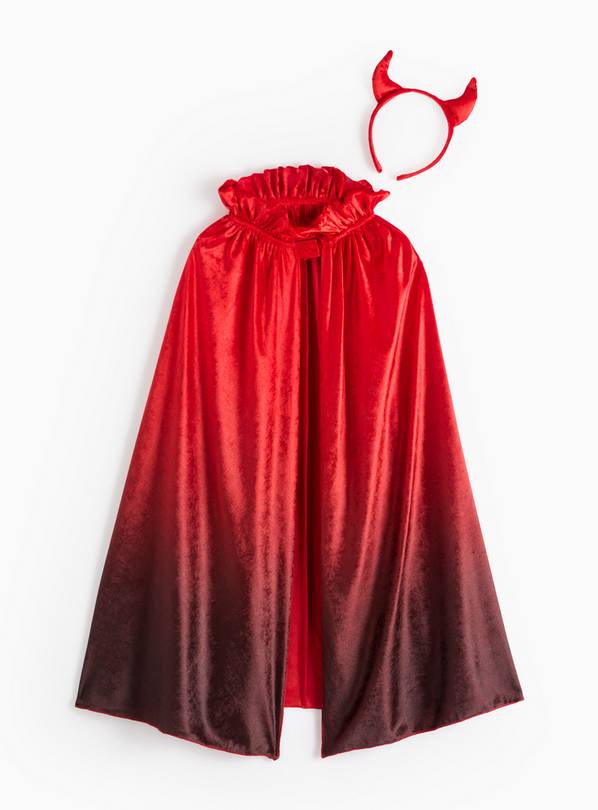 Halloween Cape & Headband Devil Fancy Dress Costume 3-6 years