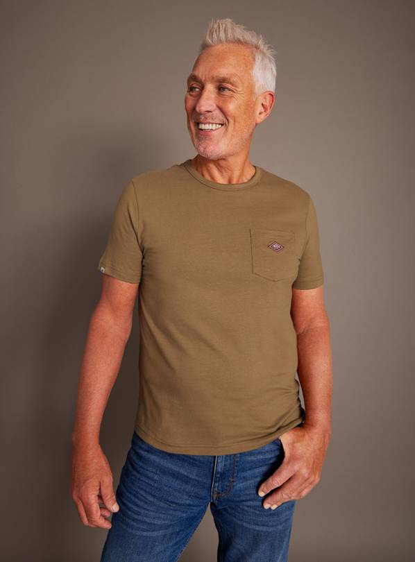 UNION WORKS Tan Logo Short Sleeve T-Shirt XXL