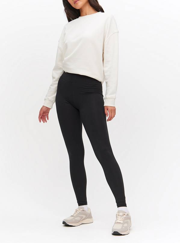 Black Modal Blend Soft Touch  Leggings L