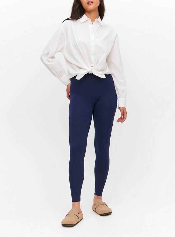 Navy Modal Blend Soft Touch Leggings L