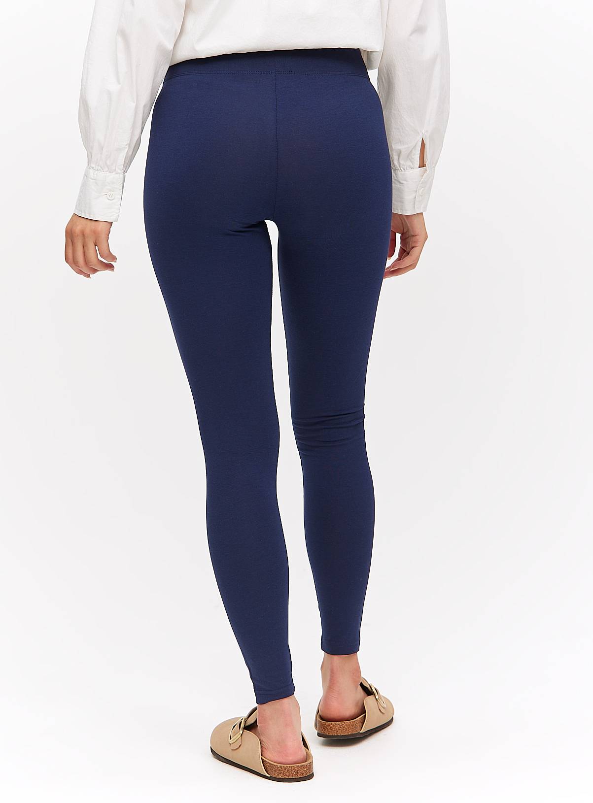 Navy Modal Blend Soft Touch Leggings M - Image 4