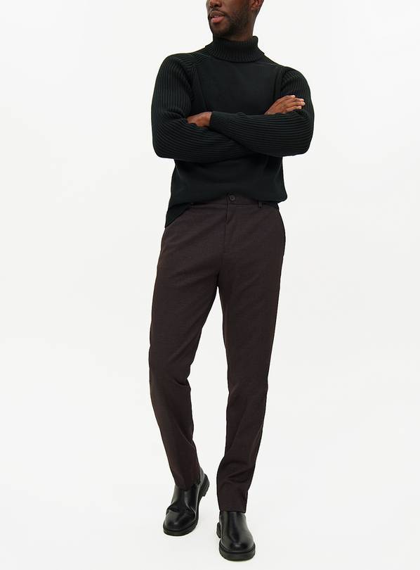 Brown Slim Fit Trousers 38R