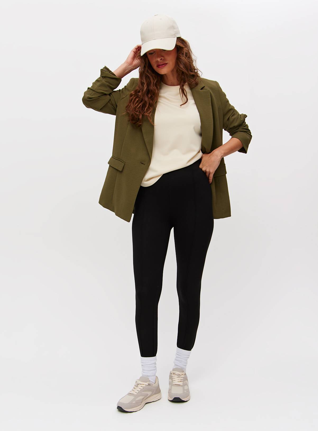 Black Ponte Pintuck Leggings 10S - Image 2