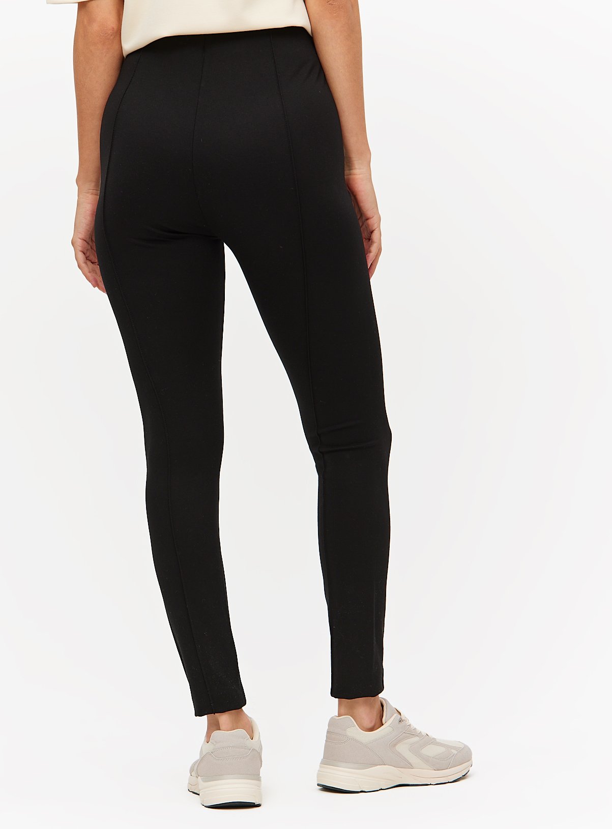 Black Ponte Pintuck Leggings 10S - Image 4 thumbnail
