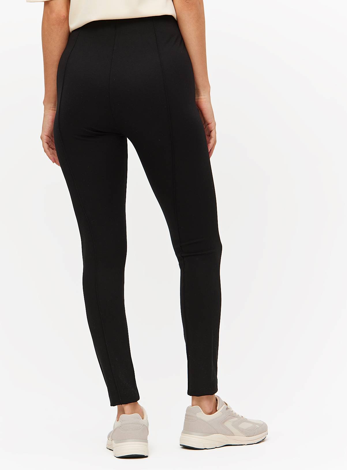 Black Ponte Pintuck Leggings 10S - Image 4