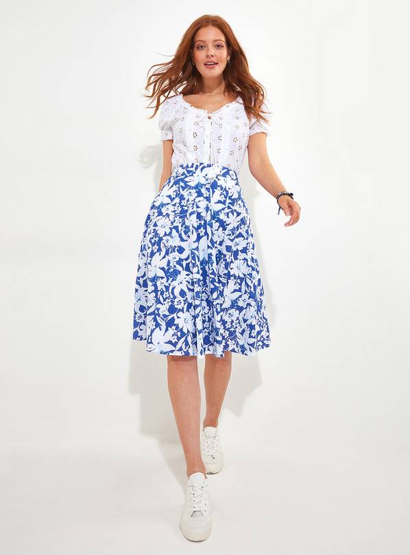 JOE BROWNS Floaty Floral Skater Skirt 8