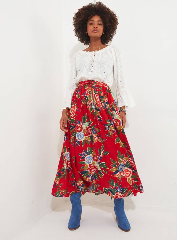 Maxi skirt hotsell tie waist