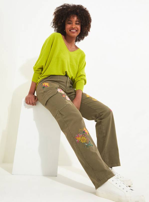 JOE BROWNS Floral Embroidered Cargo Pants 12