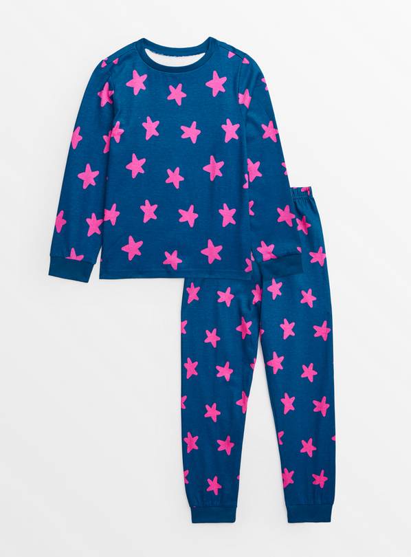 Navy Star Print Long Sleeve Pyjamas 1.5-2 years