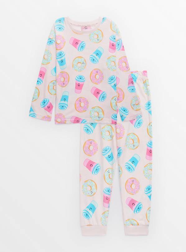 Pink Doughnut Print Long Sleeve Pyjamas 6-7 years