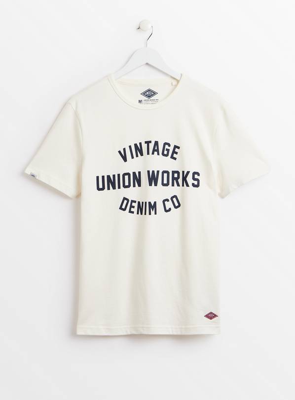 UNION WORKS White Salute Graphic T-Shirt XXL