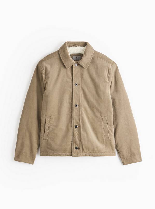 Stone Borg Lined Corduroy Shacket S