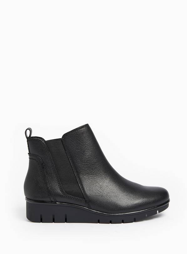 Wide fit wedge ankle boots uk sales