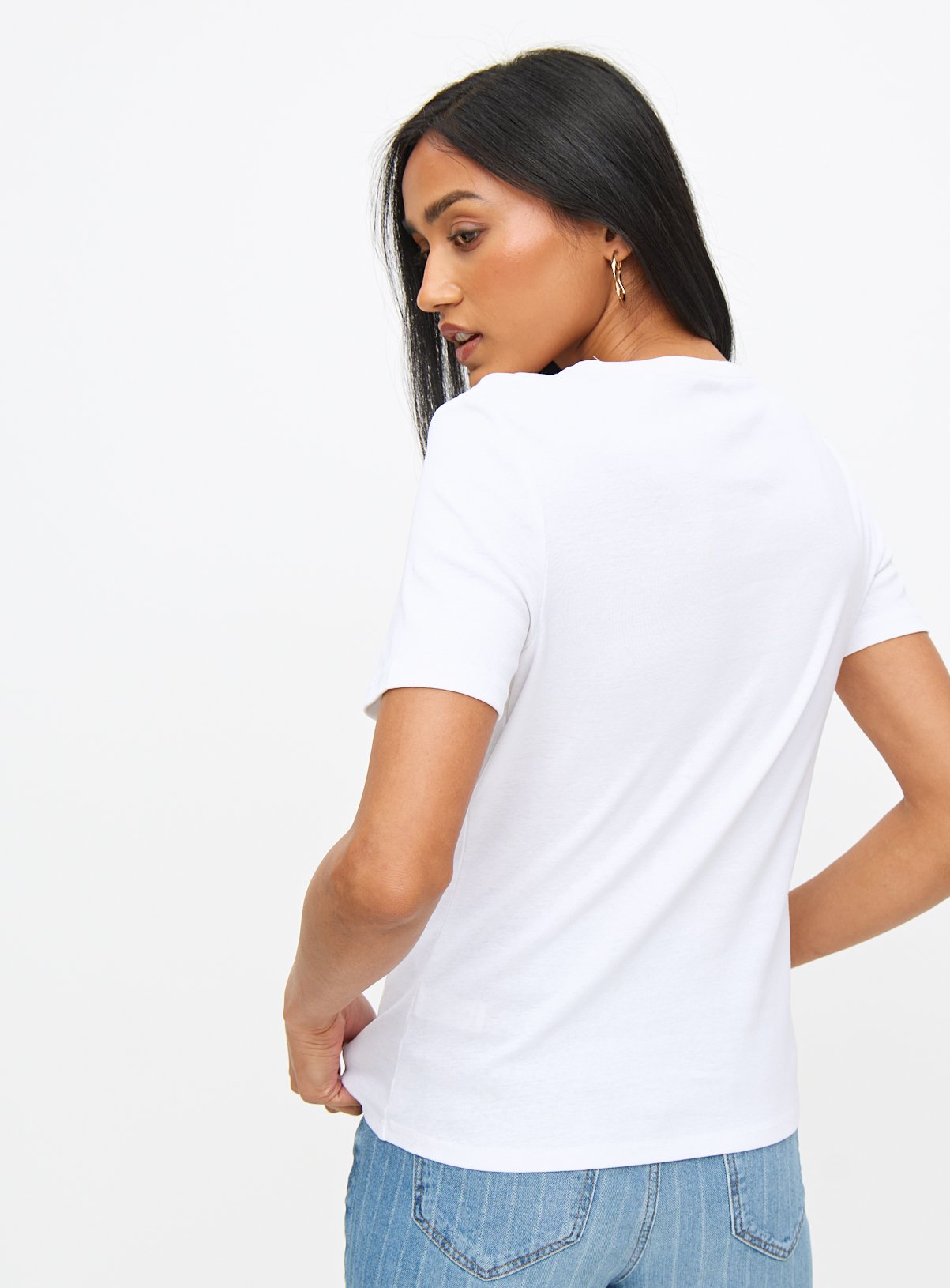 White Slim Fit T-Shirt 22 - Image 4 thumbnail
