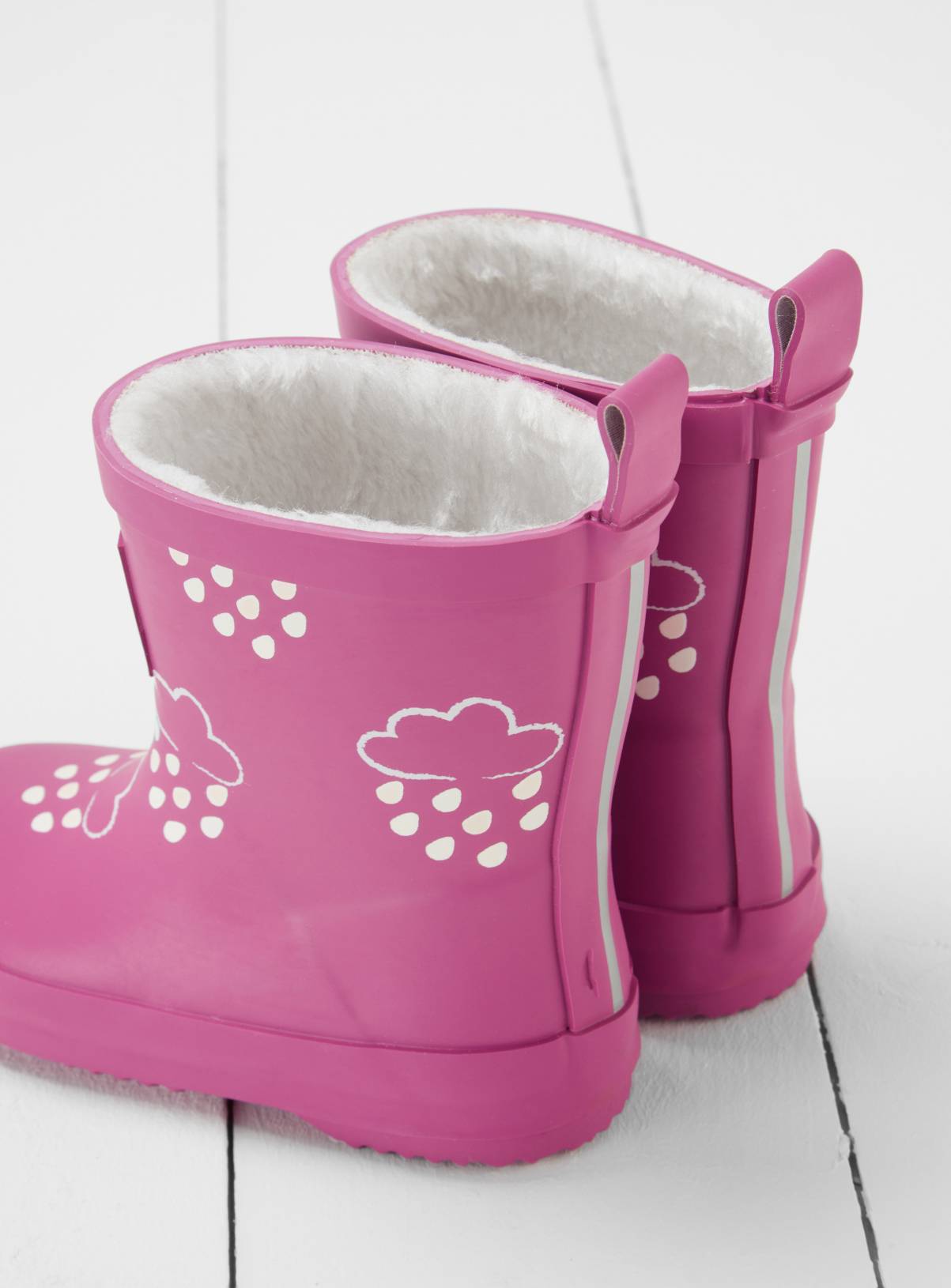 GRASS & AIR Orchid Pink Colour Changing Kids Winter Wellies 6 Infant - Image 2