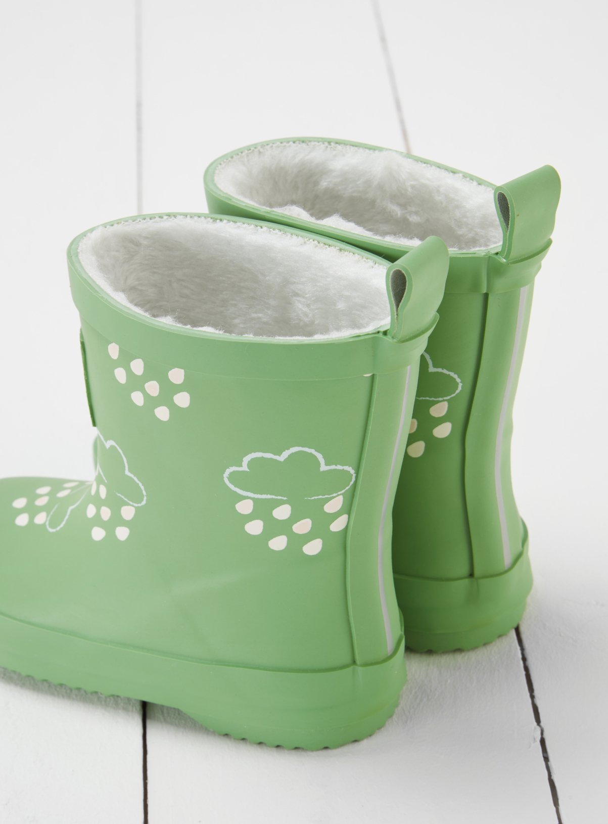 GRASS & AIR Olive Green Colour Changing Kids Winter Wellies 4 Infant - Image 2 thumbnail