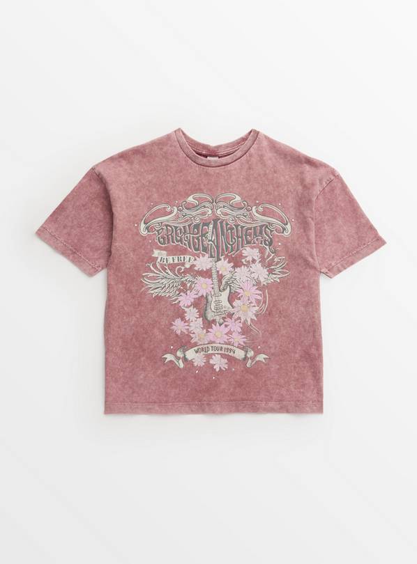 Dusky Pink Grunge Anthems T-Shirt 14 years