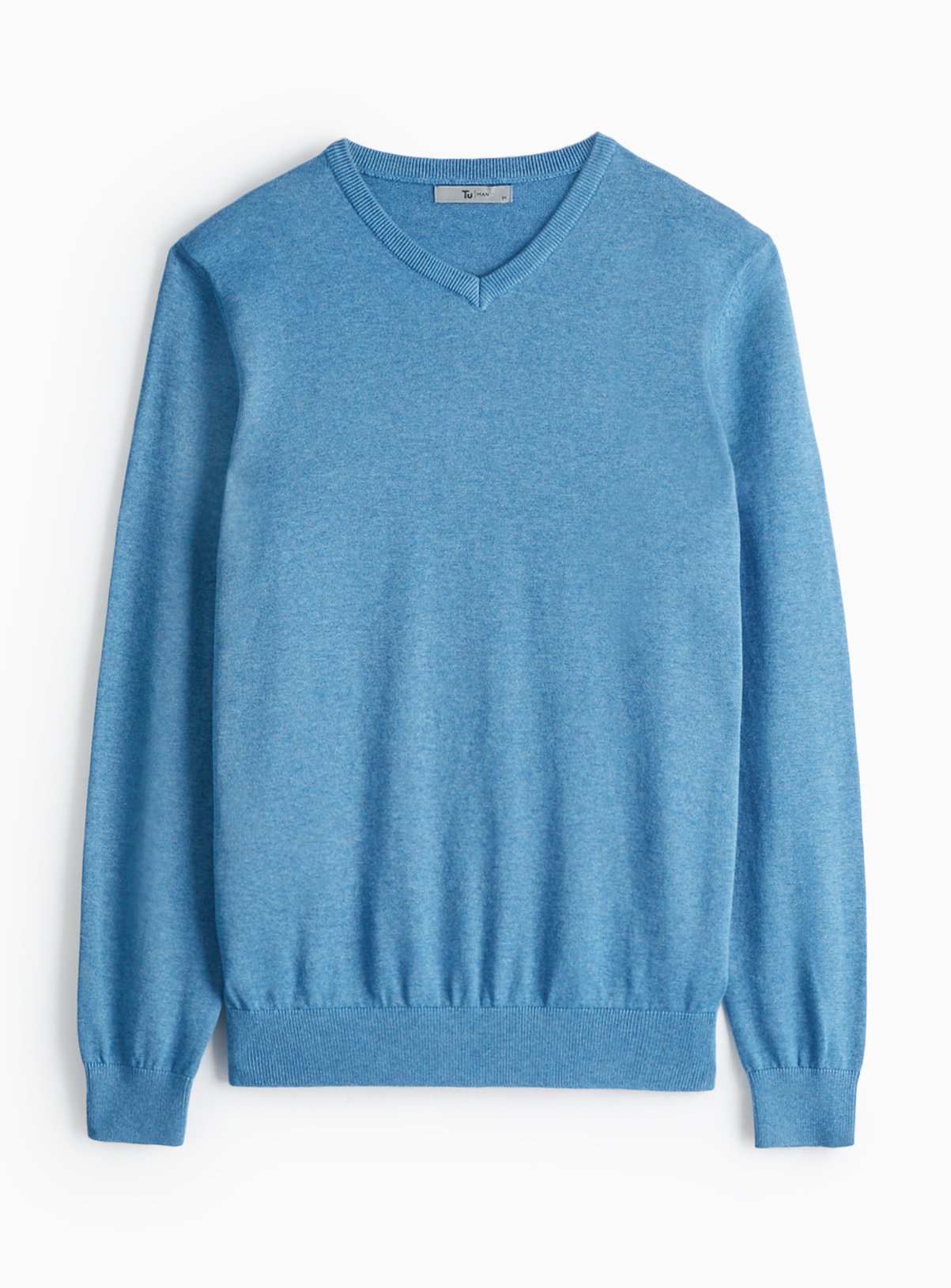 Blue Cotton Crew Neck jumper XXXL - Image 3 thumbnail