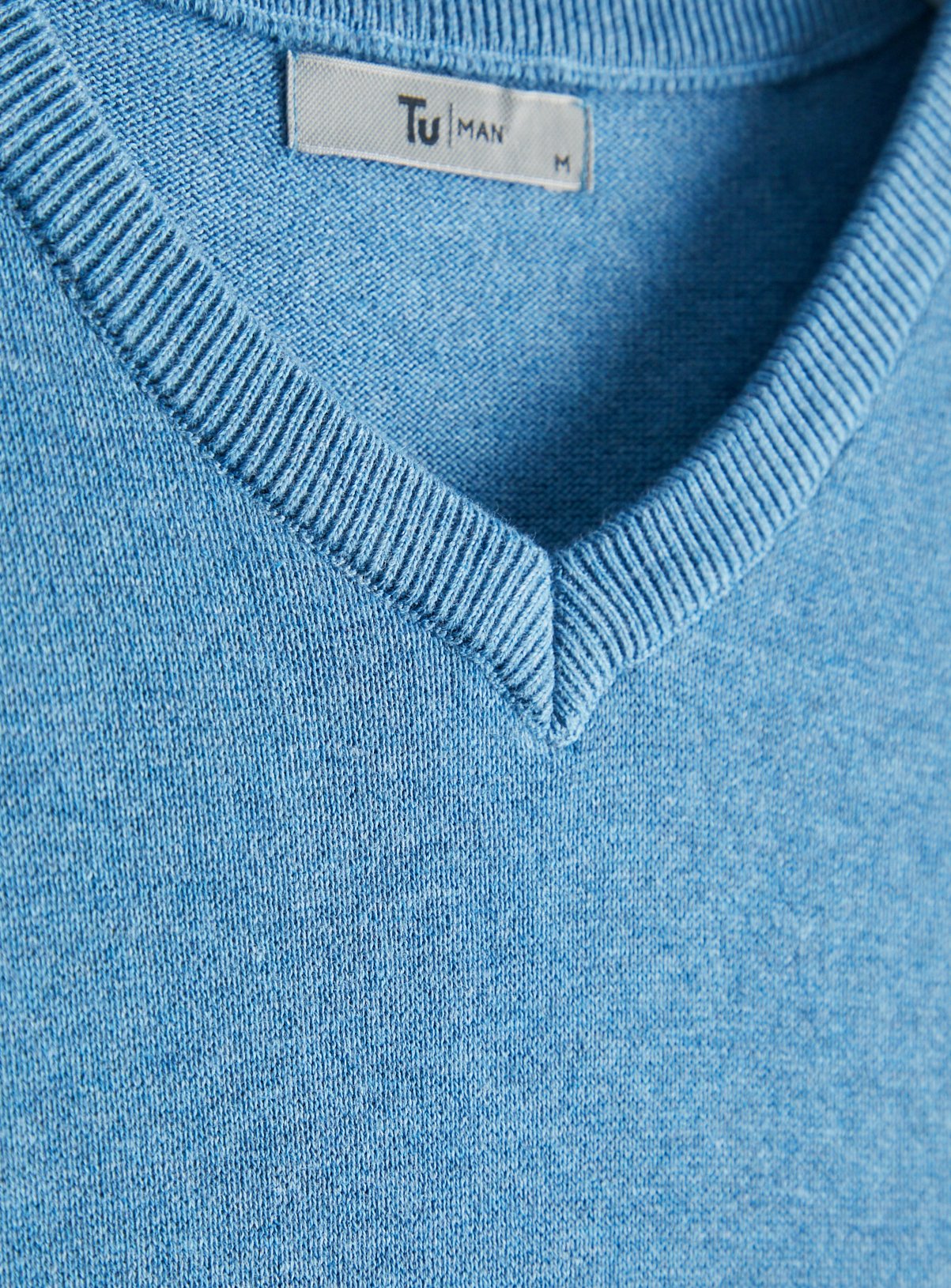 Blue Cotton Crew Neck jumper XXXL - Image 4 thumbnail