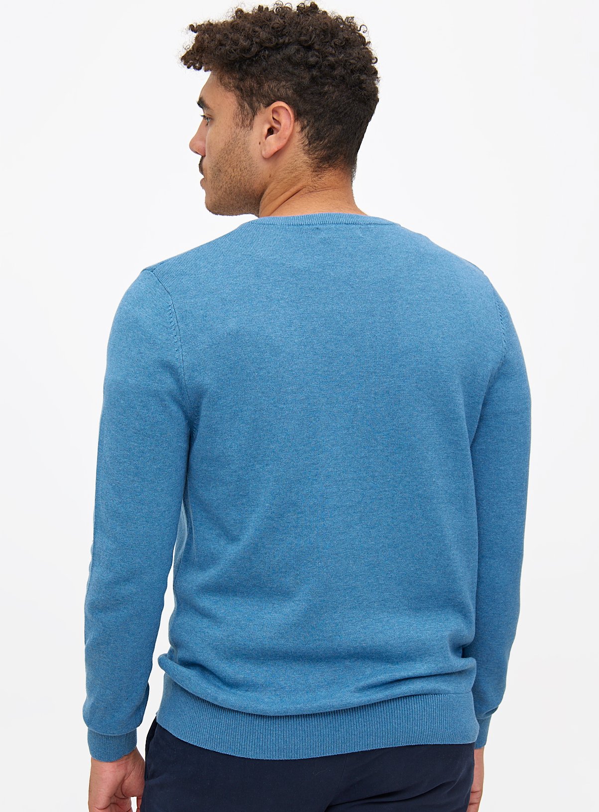 Blue Cotton Crew Neck jumper XXXL - Image 5 thumbnail
