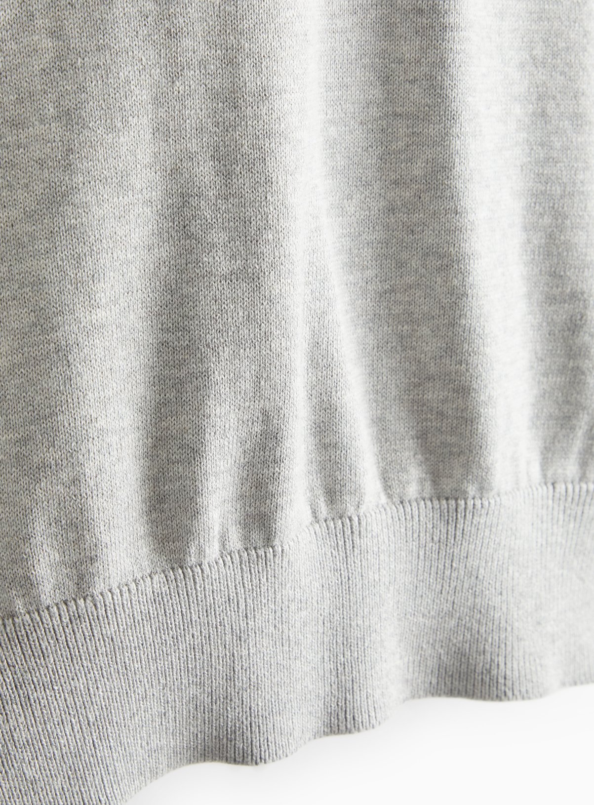 Light Grey Cotton V Neck Jumper  XXL - Image 4 thumbnail