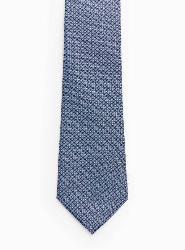 Blue Geometric Print Tie One Size