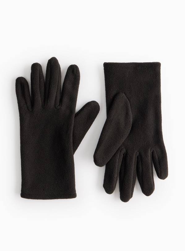 Black Fleece Gloves  One Size