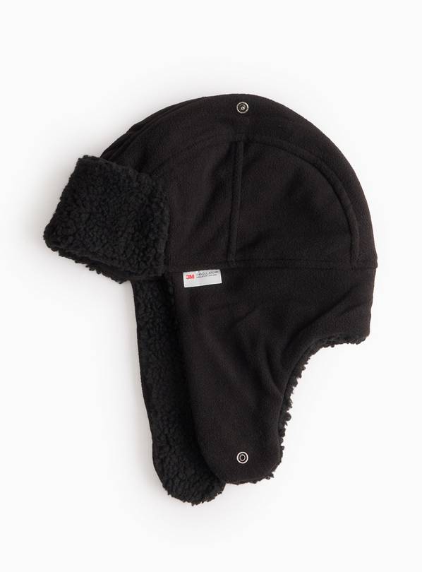 3M™ Thinsulate™ Black Fleece Trapper Hat S/M