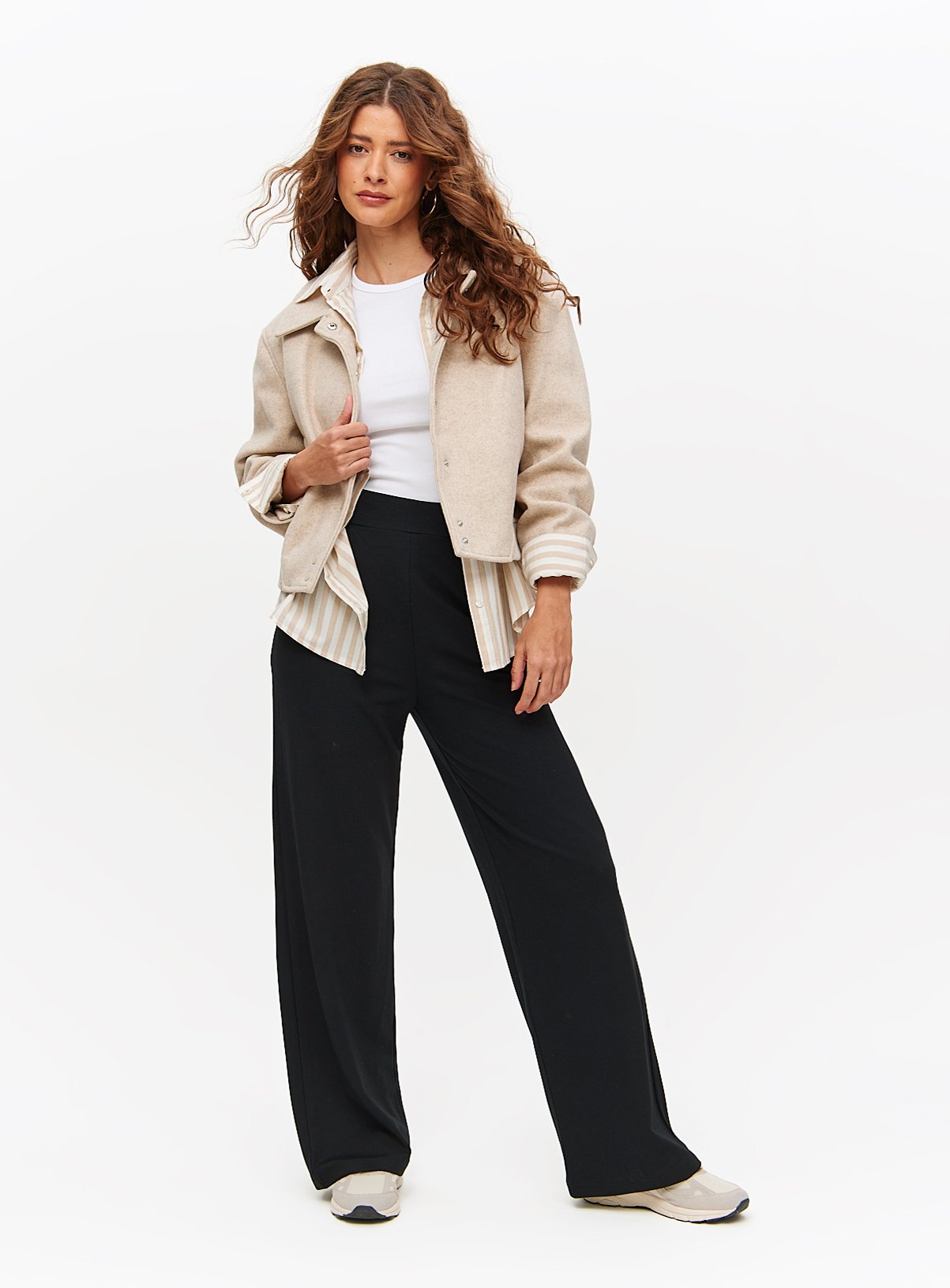 Black Ponte Wide Leg Trousers  22L - Image 2 thumbnail