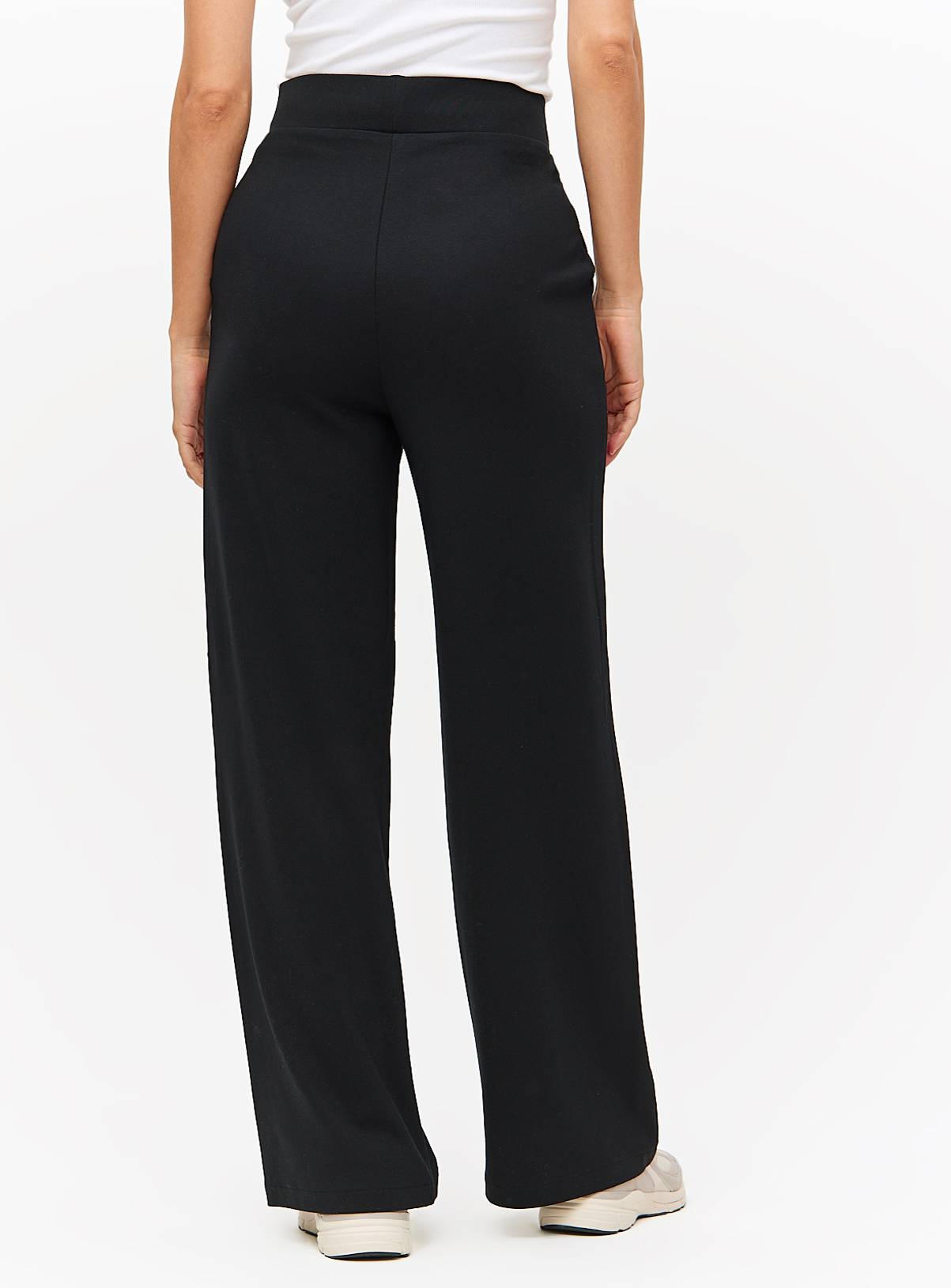 Black Ponte Wide Leg Trousers  22L - Image 4